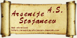 Arsenije Stojančev vizit kartica